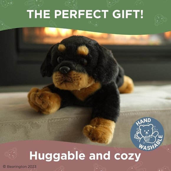 15”Gunner Rottweiler Plush Stuffed Animal Puppy Dog Toy for Kids Toy - Picture 4 of 5